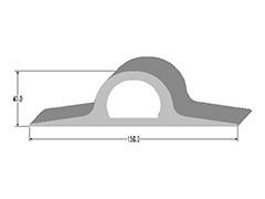 heavy duty D section rubbing strake for inflatable boats